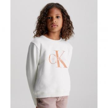 Calvin Klein Jeans Mädchen Sweatshirt Monogram Écru Regular Fit 10Y