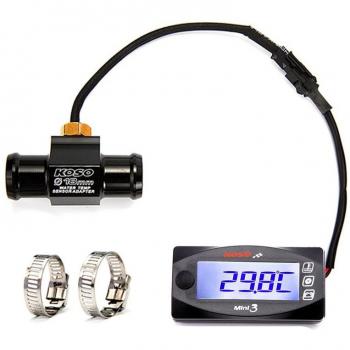 KOSO Quad Square Water Temperature Display Thermometer Voltmeter Timer for YAMXHA NMAX XMAX TMAX