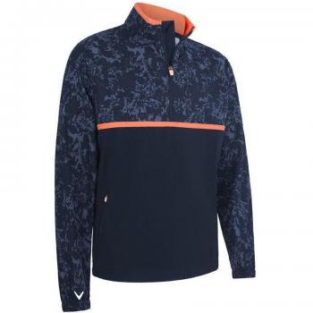 Callaway Abstract Camo Print Wind 1/4 Zip Jacket Navy Medium