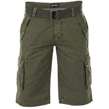 Riverso Herren Cargo Shorts Anton mit Gürtel Bermuda Kurze Hose Aus 100% Baumwolle