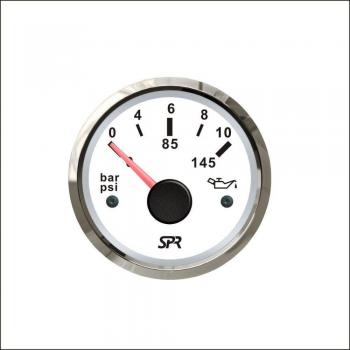 52mm Öldruckanzeige 0-10 Bar Weiß