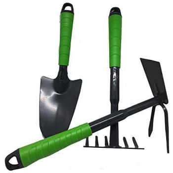 Lot 3 Outils de Culture : Râteau, Serfouette, Transplantateur