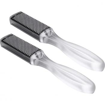 Exfoliante para pies, lima de acero inoxidable de doble cara, 2 unidades