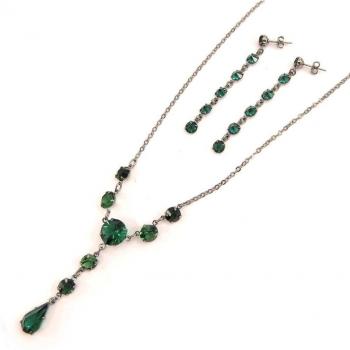 Lily’s Treasures K7254 – Parure Sissi Verde/Noir