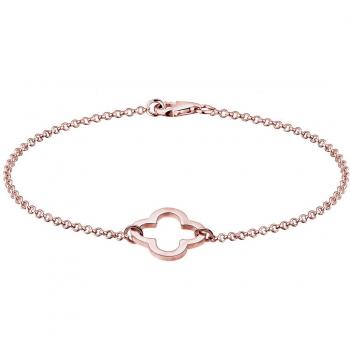 Collana in argento sterling 925 simbolo fortuna quadrifoglio