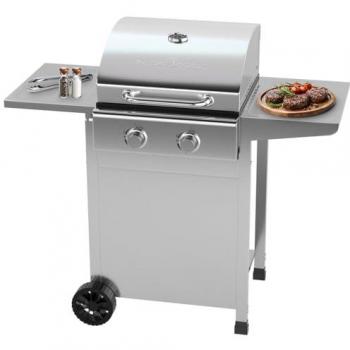 ProfiCook PC‑GG 1309 Gasgrill – 2 Brenner, silber
