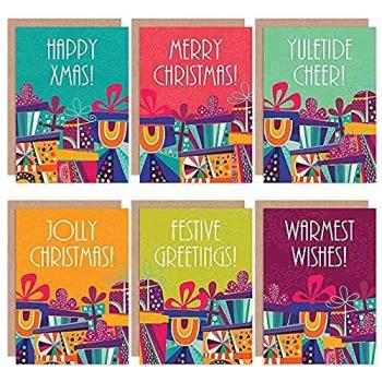 Holiday Cheer Card Set: Bright Retro Design (6)
