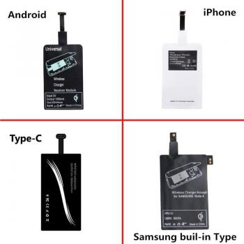 Android Micro USB Qi Wireless Charger Receiver for iPhone and Samsung