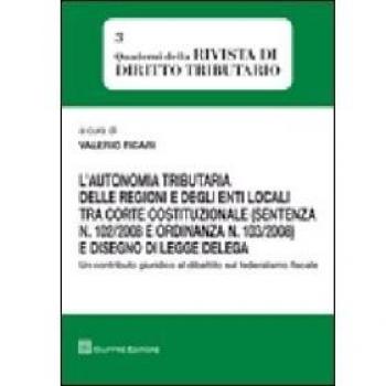 Autonomia tributaria regioni enti locali