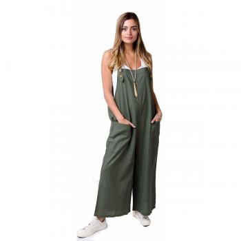 Lightweight Saffy Green Overalls – Women’s Loose Fit, One Size