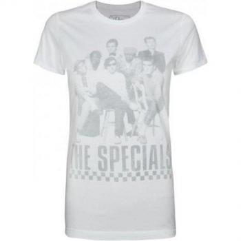 Camiseta Dirty Cotton Scoundrels para Mujer L Blanca