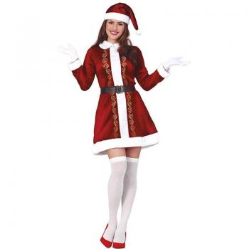 Disfraz de Mamá Noel para Mujer con Vestido Corto