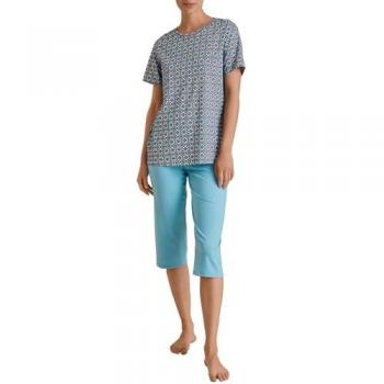 CALIDA Frühlingsnächte Pyjama, 3/4-Ärmel, Türkis