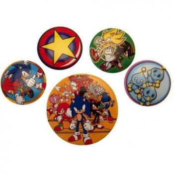 Pack de badges Sonic le Hérisson (5 pièces)
