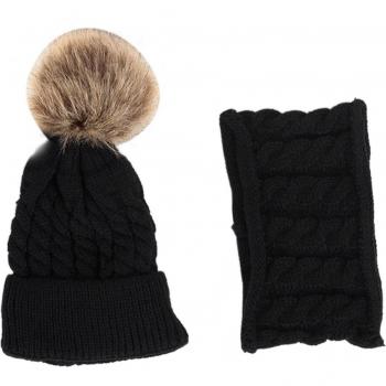 Ensemble doux unisexe de foulard et bonnet pour bébés