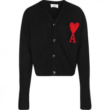 Ami Paris Cardigan Schwarz für Herren Größe XS