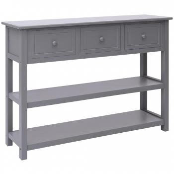Table de Travail Gris 108x30x76 cm Bois de Paulownia Massif