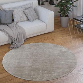 Paco Home Tapis Rond 80 cm – Monochrome Modern
