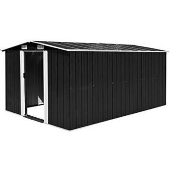 VidaXL Outdoor Metal Shed 257x392x181 cm Anthracite