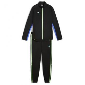 PUMA Damen Trainingsanzug individualBLAZE in Schwarz/Fizzy Apple/Gelb