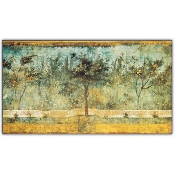 Fresque Pompeï Ec21862 – Jardin Boisé Multicolore, 90x50x1,8 cm