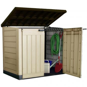 Keter Store-It Out Max Outdoor Garden Storage Shed, Beige and Brown, 145.5 x 82 x 125 cm