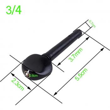 Ebony Tuning Pegs for Violins (1/8, 1/4, 1/2, 3/4, 4/4)