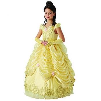 Rubie's 630613-M Disney Prinzessin Belle Kostüm für Mädchen, Gold, M (5-6 Jahre)