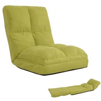 Fauteuil pliable 1 place velours vert