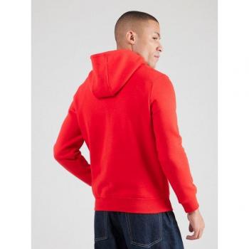 Herren Sweatshirt CAMP DAVID – Kapuze, Rundhals, L, rot, gebedruckt und bestickt