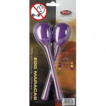 Stagg Long Handled Plastic Egg Maracas Purple