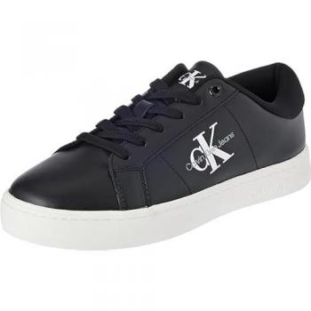 Calvin Klein Jeans Damen Sneakers Classic Cupsole Lowlaceup Leder Schwarz 38