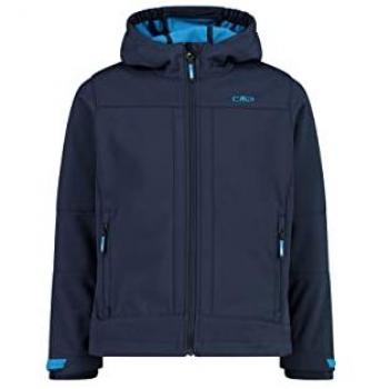 CMP Jungenjacke Fix Hood Softshell blau 128