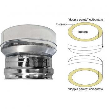 Chimée double paroi isolée, réduction, double paroi – inox DN 100/150