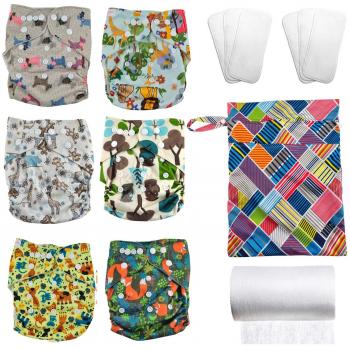 Zero Waste Baby Diaper System with Bamboo Components