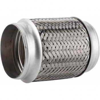 Collecteur d’échappement inox avec tuyau flexible et joint tressé – 150 x 8 mm (9 mm) / 6 ×