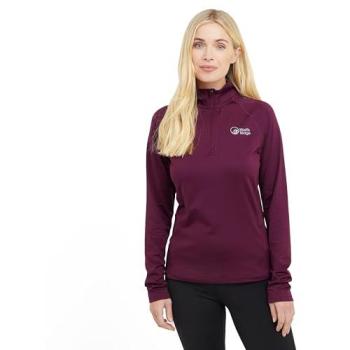 Women’s Intensity Red Zip‑Half Thermal Top