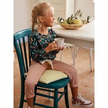 Vestido Pantalón Mom Fit VERTBAUDET y Fular Rosa Liso de Gasa