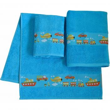 Dyckhoff Auto‑Motiv Handtuchset 3 Stk – 2 Handtücher + 1 Duschtuch