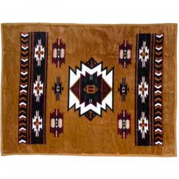 Wolfsgeflecht Flauschdecke Indianer-Schatzkarte Longhorn 155x215