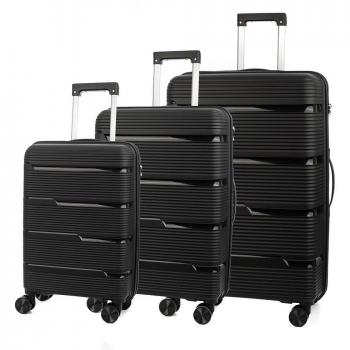 Maletas Trolley DAM: Juego de 3, con cerradura TSA y ruedas dobles