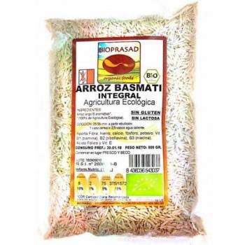 Arroz Basmati Integral Ecológico Bioprasad, 500g