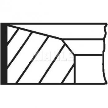 Kit fasce elastiche per pistone MAHLE ORIGINAL 676 13 N0