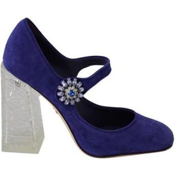 Tacco Viola D&G Scarpe in Pelle Scamosciata