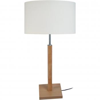 Lampe Tosel en bois naturel et écru 30x54 cm