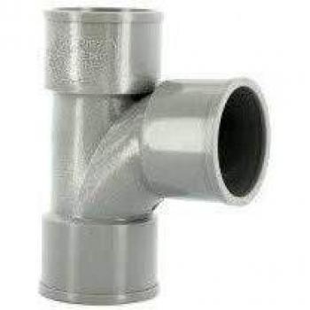 Té pied de biche PVC FF – 87°30 D.100 gris (version 2)