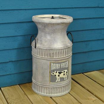 Solar-Powered Milk Churn Water Feature