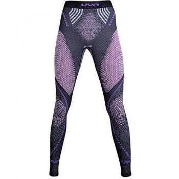 UYN LADY EVOLUTYON UW PANTS LONG MELANGE, Anthracite Melange/Raspberry/Purple, L/XL