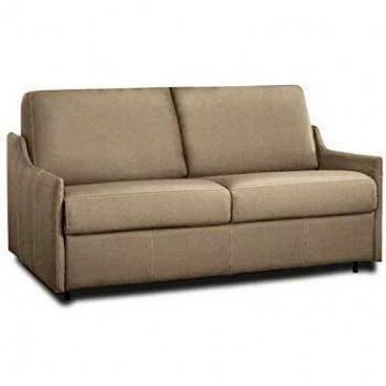 Canapé-lit Luna Express 120 cm – Cuir Vachette Taupe Clair
