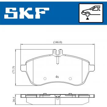 SKF VKBP 80051 Brake Pad Kit